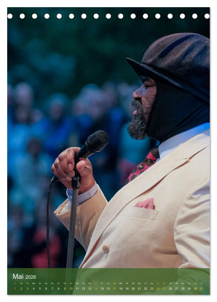 Beispielinhalt (Bild) Jazz and more in Weimar (Tischkalender 2026 DIN A5 hoch), CALVENDO Monatskalender