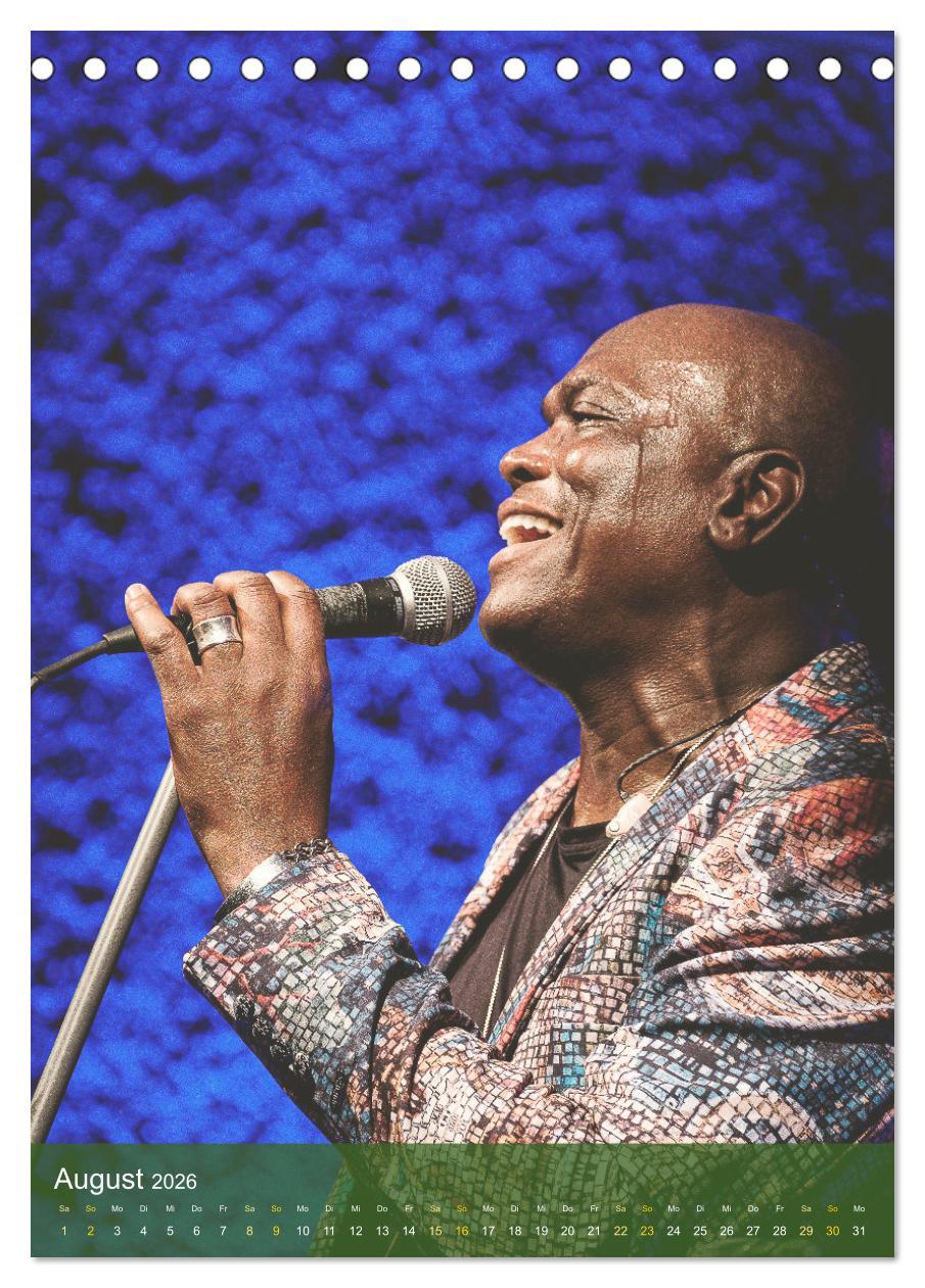 Beispielinhalt (Bild) Jazz and more in Weimar (Tischkalender 2026 DIN A5 hoch), CALVENDO Monatskalender