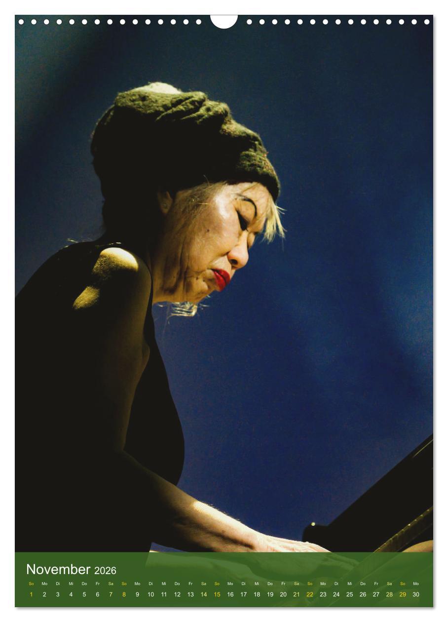 Beispielinhalt (Bild) Women singing and playing Jazz (Wandkalender 2026 DIN A3 hoch), CALVENDO Monatskalender