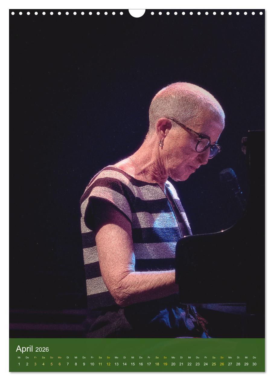 Beispielinhalt (Bild) Women singing and playing Jazz (Wandkalender 2026 DIN A3 hoch), CALVENDO Monatskalender