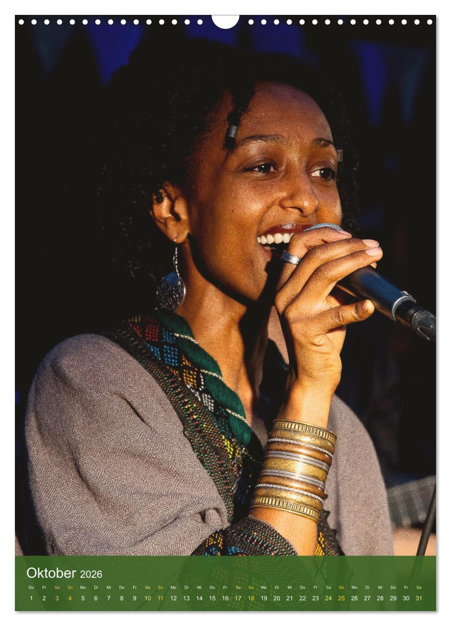 Beispielinhalt (Bild) Women singing and playing Jazz (Wandkalender 2026 DIN A3 hoch), CALVENDO Monatskalender