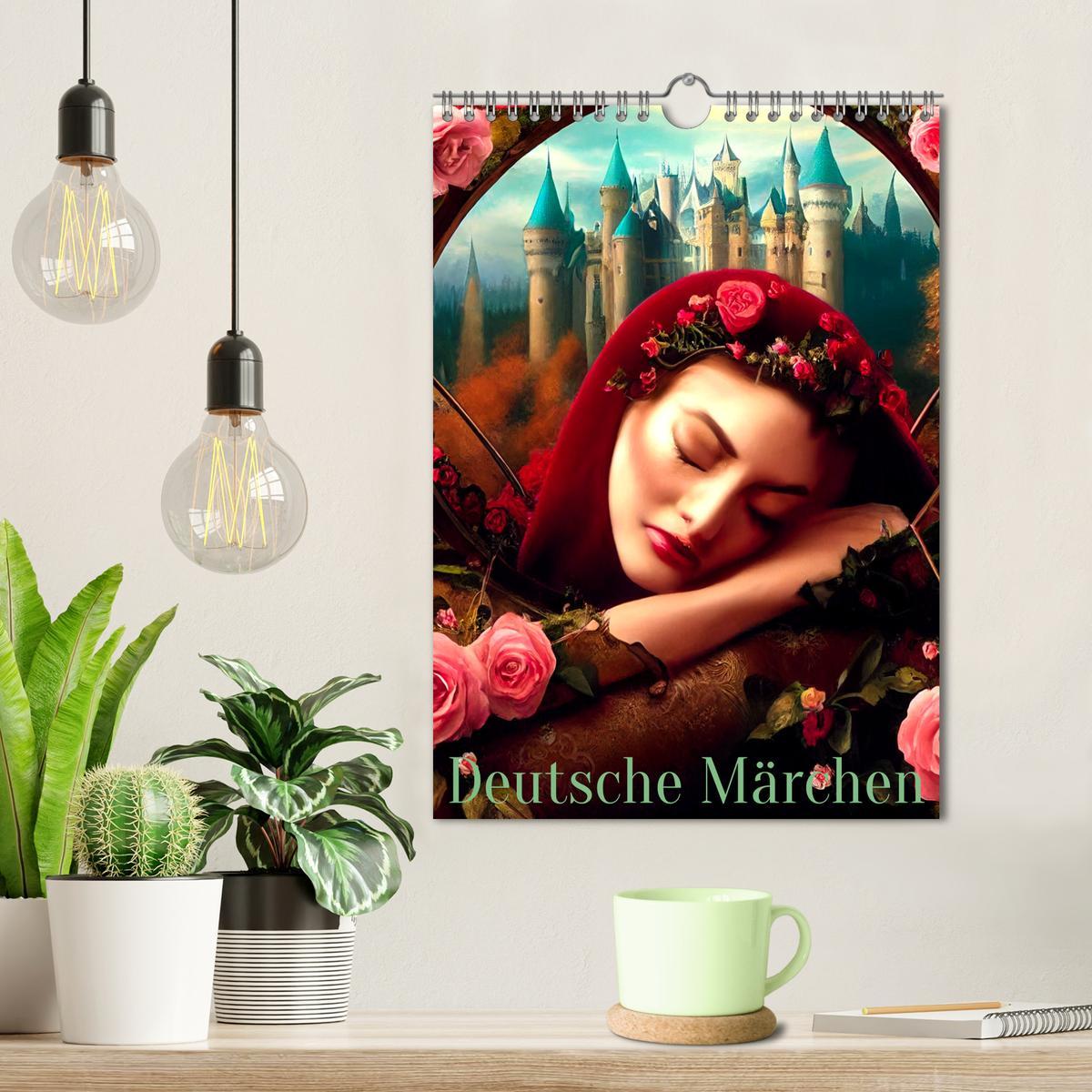 Beispielinhalt (Bild) Deutsche Märchen (Wandkalender 2026 DIN A4 hoch), CALVENDO Monatskalender