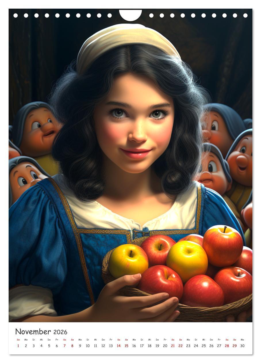 Beispielinhalt (Bild) Deutsche Märchen (Wandkalender 2026 DIN A4 hoch), CALVENDO Monatskalender