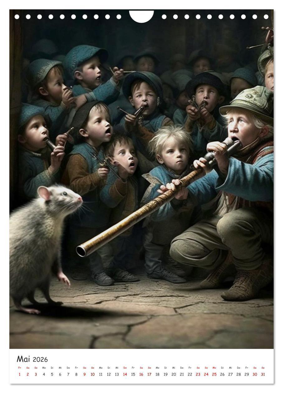 Beispielinhalt (Bild) Deutsche Märchen (Wandkalender 2026 DIN A4 hoch), CALVENDO Monatskalender