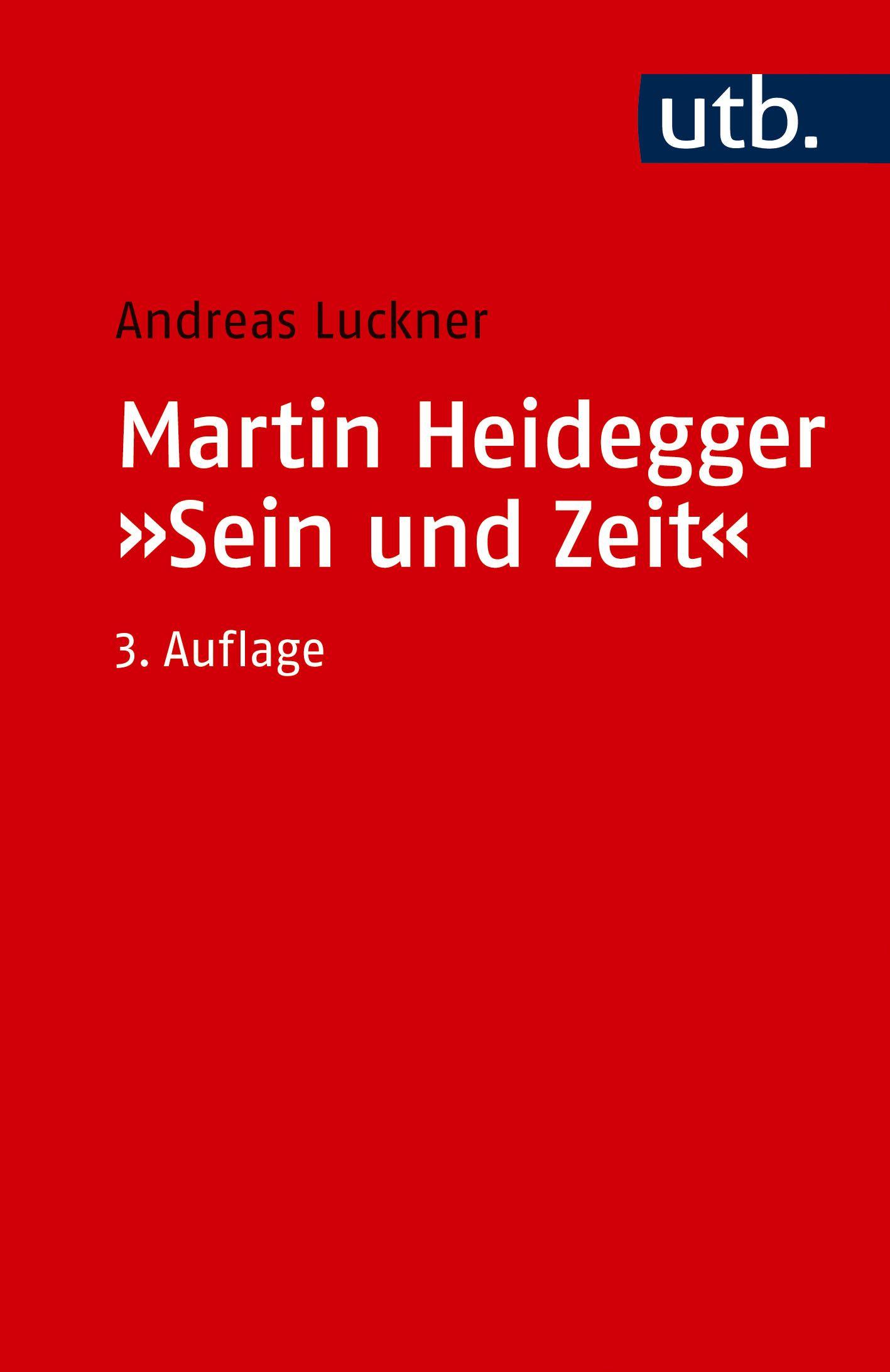 Vorderes Coverbild Martin Heidegger: "Sein und Zeit"