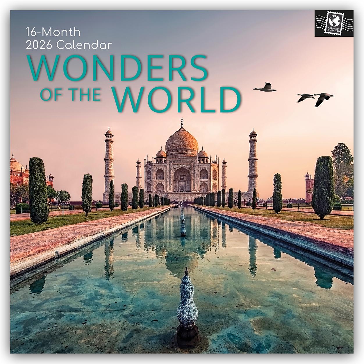 Vorderes Coverbild Wonders of the World - Wunder der Welt 2026 - 16-Monatskalender