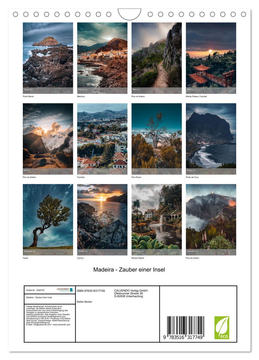 Beispielinhalt (Bild) Madeira - Zauber einer Insel (Wandkalender 2026 DIN A4 hoch), CALVENDO Monatskalender