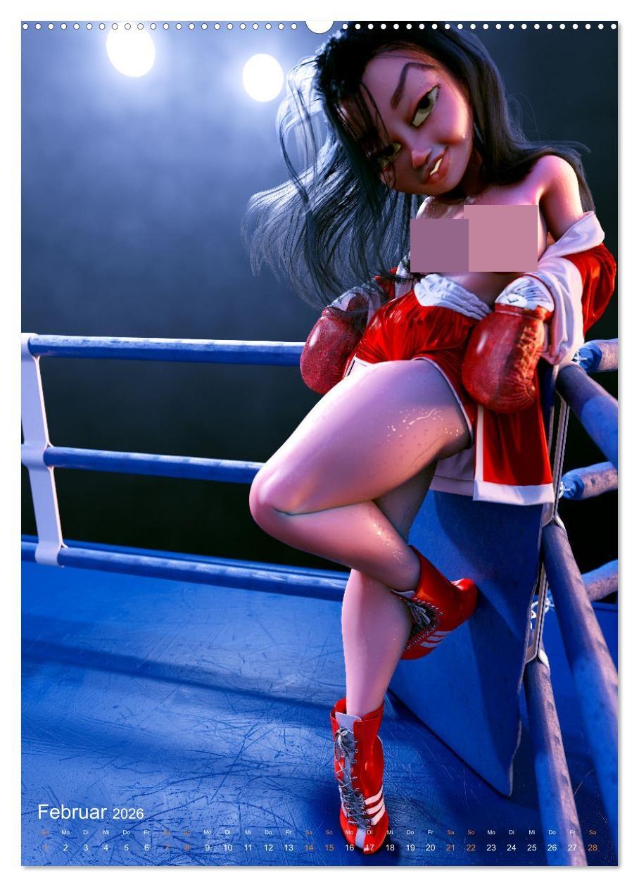 Beispielinhalt (Bild) Pin Up Kalender Carsten Mell (hochwertiger Premium Wandkalender 2026 DIN A2 hoch), Kunstdruck in Hochglanz