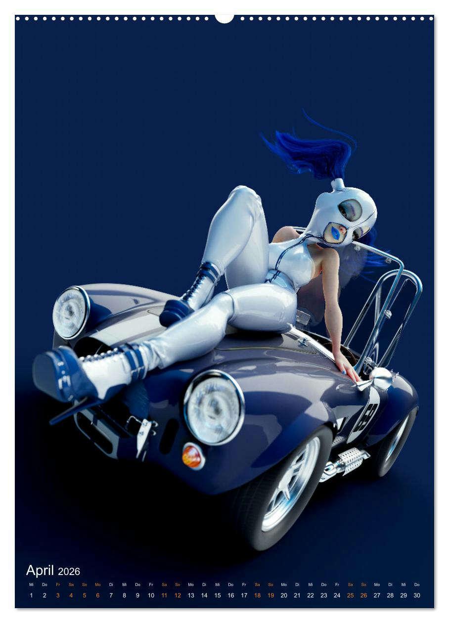 Beispielinhalt (Bild) Pin Up Kalender Carsten Mell (hochwertiger Premium Wandkalender 2026 DIN A2 hoch), Kunstdruck in Hochglanz