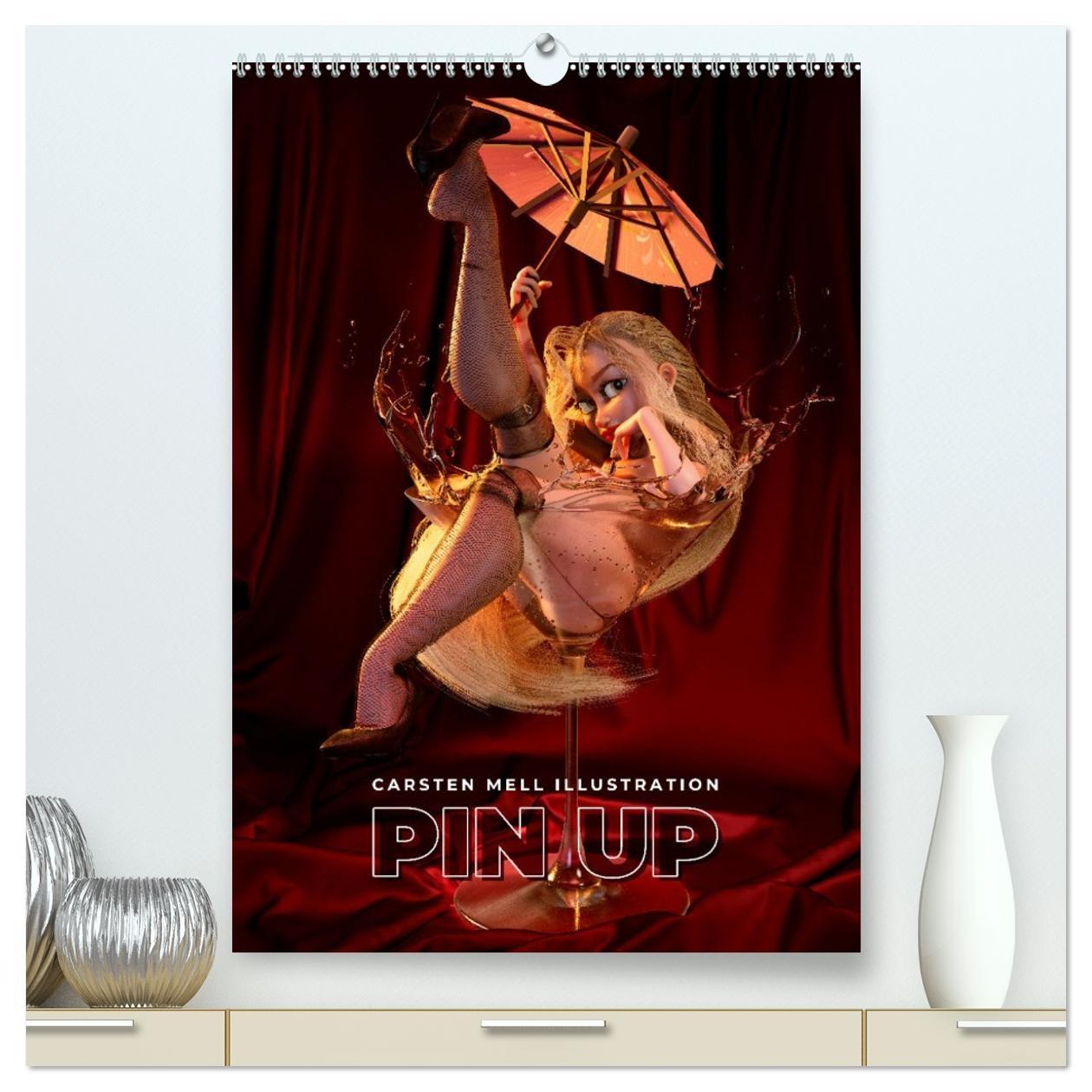 Vorderes Coverbild Pin Up Kalender Carsten Mell (hochwertiger Premium Wandkalender 2026 DIN A2 hoch), Kunstdruck in Hochglanz