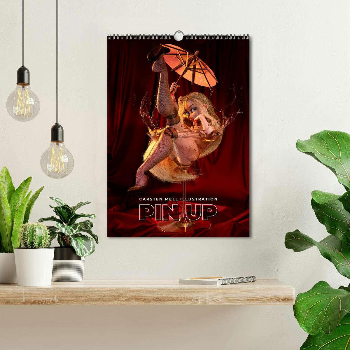 Beispielinhalt (Bild) Pin Up Kalender Carsten Mell (Wandkalender 2026 DIN A3 hoch), CALVENDO Monatskalender