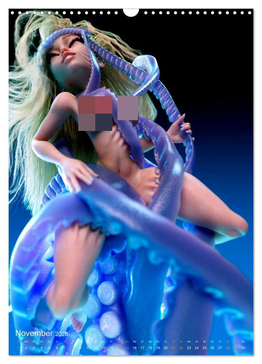 Beispielinhalt (Bild) Pin Up Kalender Carsten Mell (Wandkalender 2026 DIN A3 hoch), CALVENDO Monatskalender