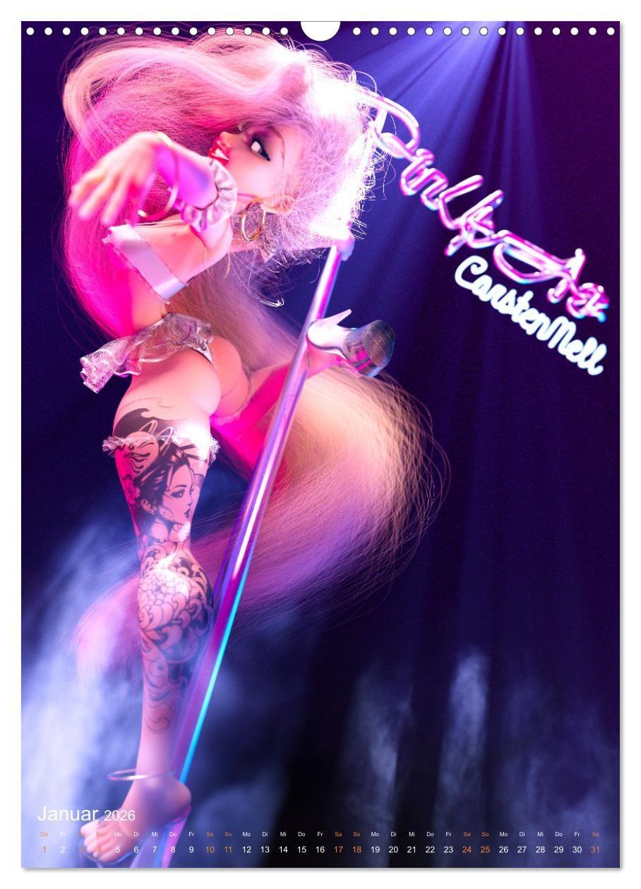 Beispielinhalt (Bild) Pin Up Kalender Carsten Mell (Wandkalender 2026 DIN A3 hoch), CALVENDO Monatskalender