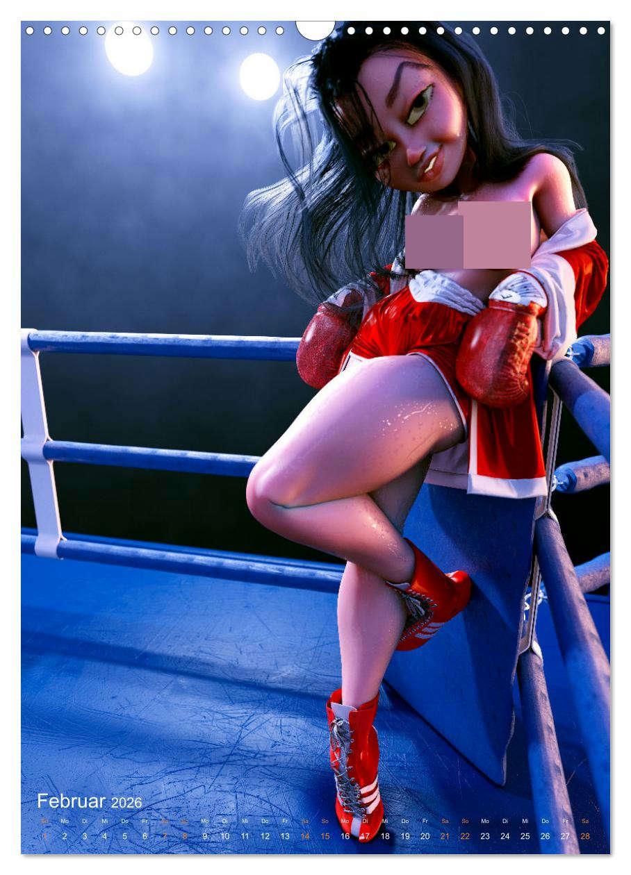 Beispielinhalt (Bild) Pin Up Kalender Carsten Mell (Wandkalender 2026 DIN A3 hoch), CALVENDO Monatskalender