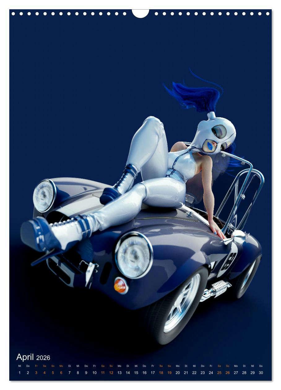 Beispielinhalt (Bild) Pin Up Kalender Carsten Mell (Wandkalender 2026 DIN A3 hoch), CALVENDO Monatskalender