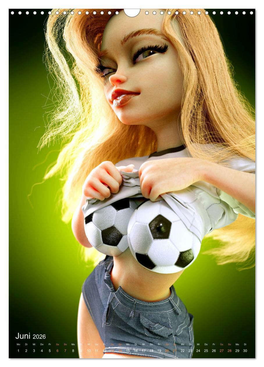 Beispielinhalt (Bild) Pin Up Kalender Carsten Mell (Wandkalender 2026 DIN A3 hoch), CALVENDO Monatskalender