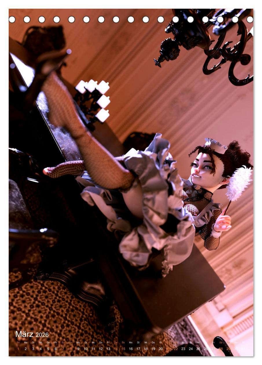 Beispielinhalt (Bild) Pin Up Kalender Carsten Mell (Tischkalender 2026 DIN A5 hoch), CALVENDO Monatskalender