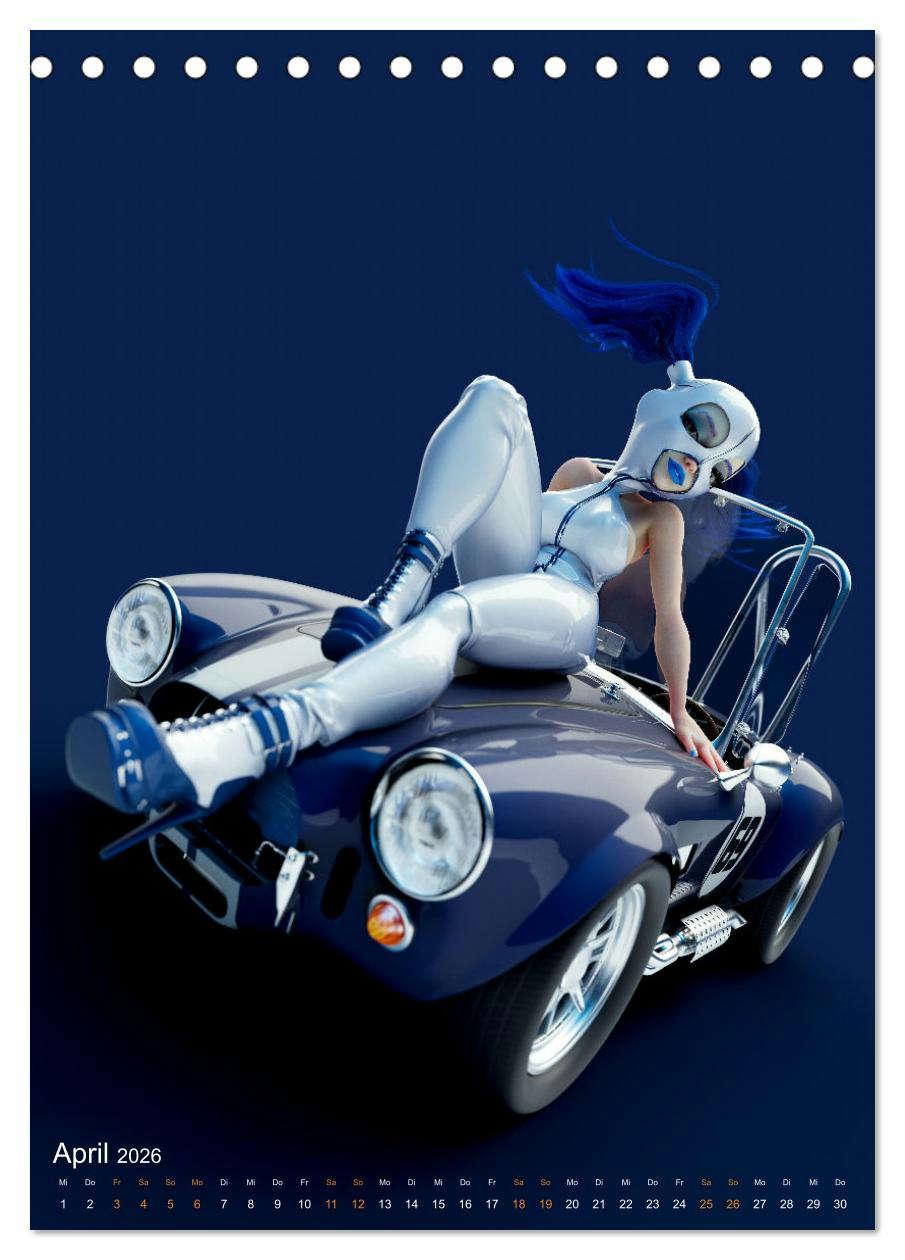 Beispielinhalt (Bild) Pin Up Kalender Carsten Mell (Tischkalender 2026 DIN A5 hoch), CALVENDO Monatskalender