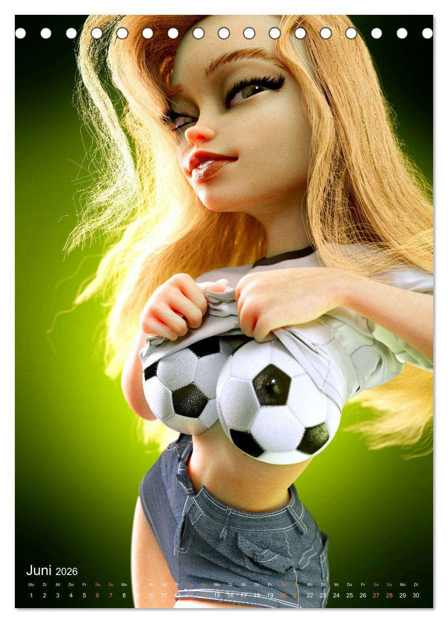 Beispielinhalt (Bild) Pin Up Kalender Carsten Mell (Tischkalender 2026 DIN A5 hoch), CALVENDO Monatskalender