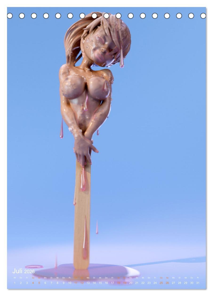 Beispielinhalt (Bild) Pin Up Kalender Carsten Mell (Tischkalender 2026 DIN A5 hoch), CALVENDO Monatskalender