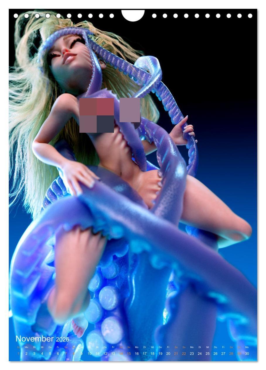 Beispielinhalt (Bild) Pin Up Kalender Carsten Mell (Wandkalender 2026 DIN A4 hoch), CALVENDO Monatskalender