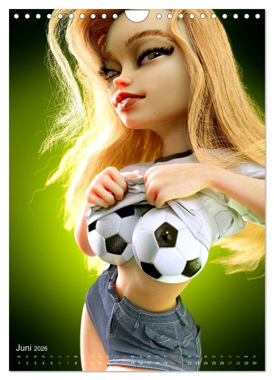 Beispielinhalt (Bild) Pin Up Kalender Carsten Mell (Wandkalender 2026 DIN A4 hoch), CALVENDO Monatskalender