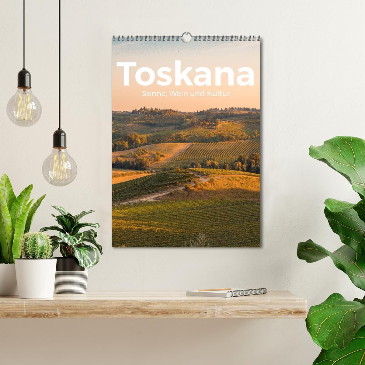 Beispielinhalt (Bild) Toskana - Sonne, Wein und Kultur (Wandkalender 2026 DIN A3 hoch), CALVENDO Monatskalender