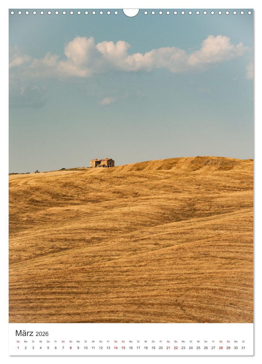 Beispielinhalt (Bild) Toskana - Sonne, Wein und Kultur (Wandkalender 2026 DIN A3 hoch), CALVENDO Monatskalender