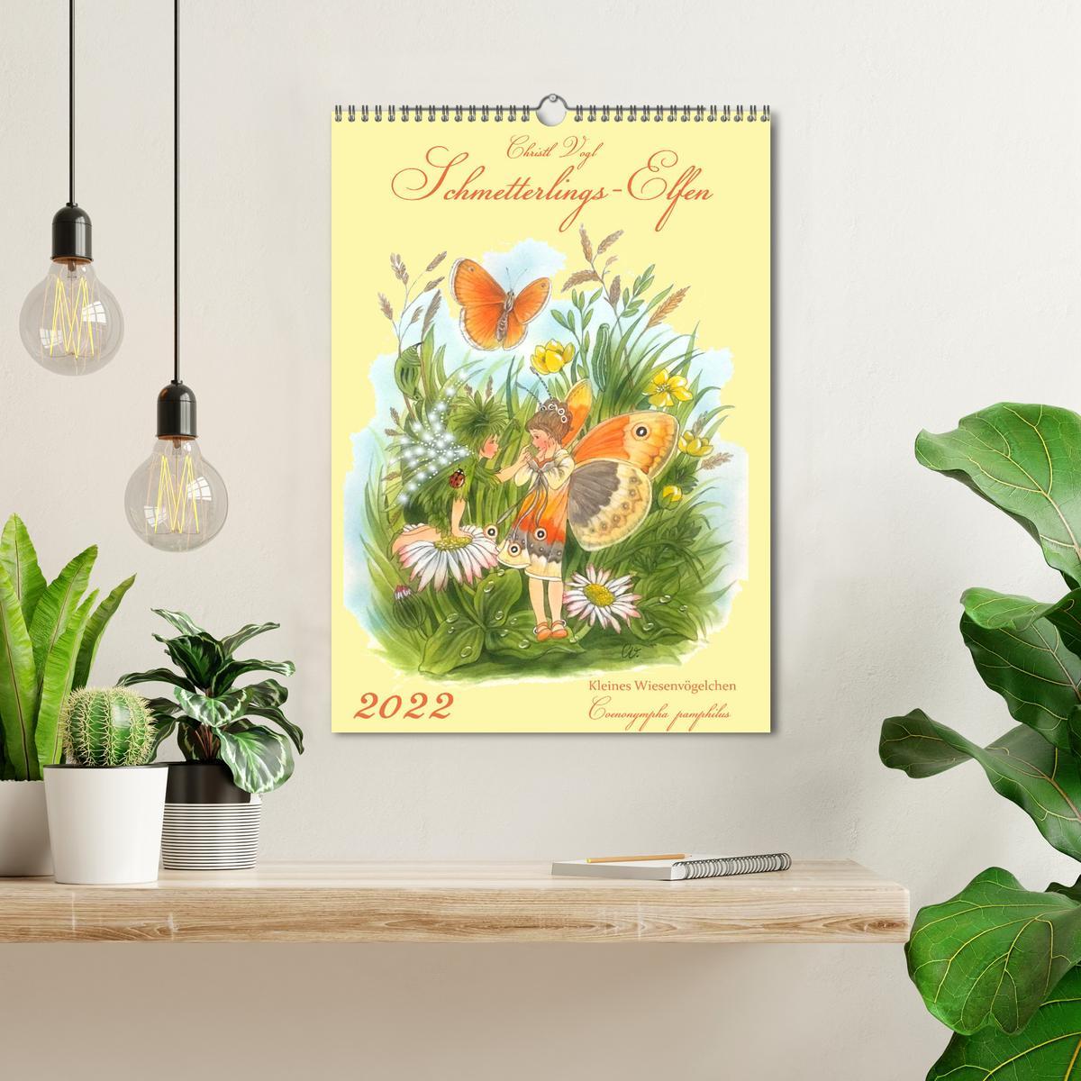 Beispielinhalt (Bild) Schmetterlings-Elfen (Wandkalender 2026 DIN A3 hoch), CALVENDO Monatskalender
