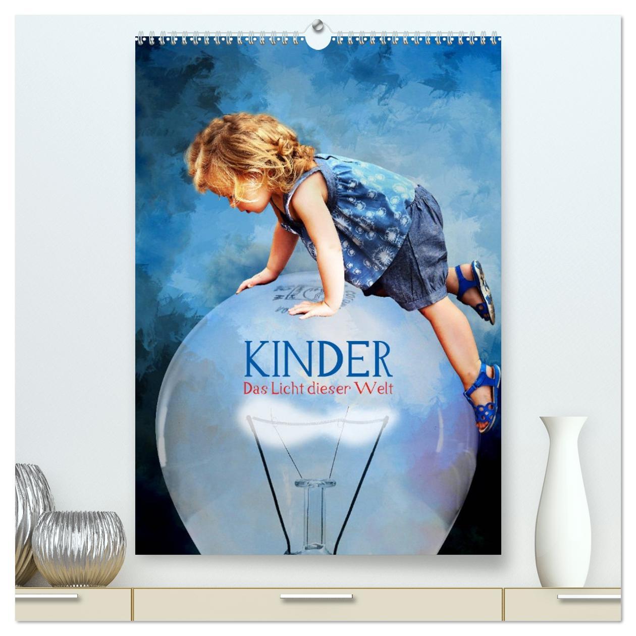 Vorderes Coverbild Kinder - Das Licht dieser Welt (hochwertiger Premium Wandkalender 2026 DIN A2 hoch), Kunstdruck in Hochglanz