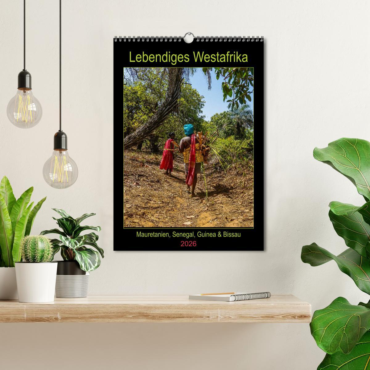Beispielinhalt (Bild) Lebendiges Westafrika - Mauretanien, Senegal, Guinea, Bissau (Wandkalender 2026 DIN A3 hoch), CALVENDO Monatskalender