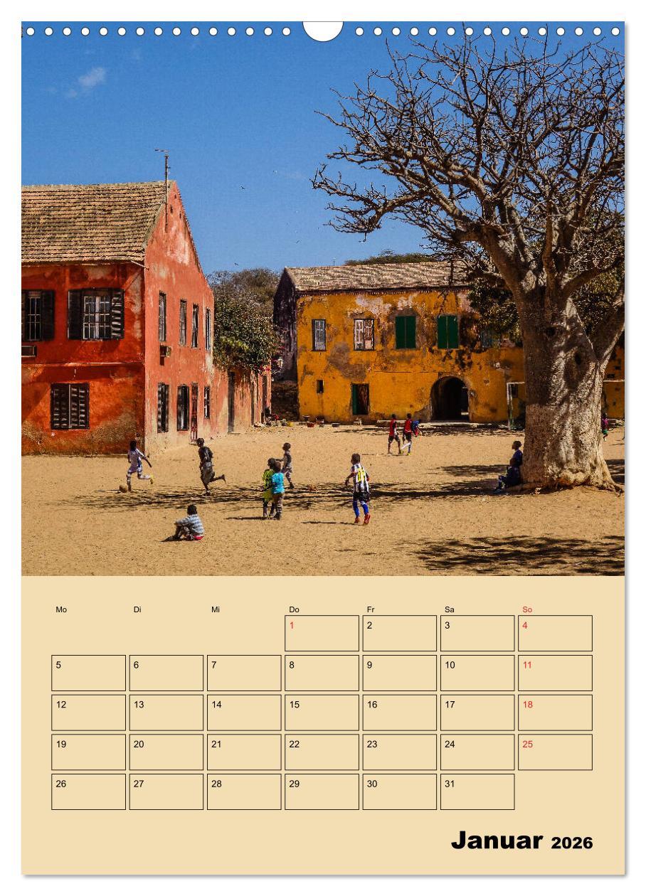 Beispielinhalt (Bild) Lebendiges Westafrika - Mauretanien, Senegal, Guinea, Bissau (Wandkalender 2026 DIN A3 hoch), CALVENDO Monatskalender