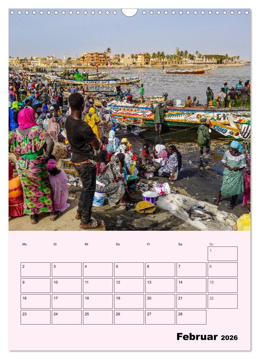 Beispielinhalt (Bild) Lebendiges Westafrika - Mauretanien, Senegal, Guinea, Bissau (Wandkalender 2026 DIN A3 hoch), CALVENDO Monatskalender
