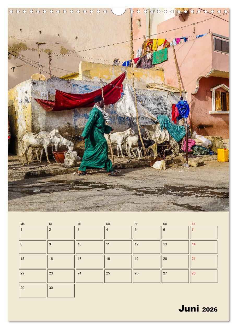 Beispielinhalt (Bild) Lebendiges Westafrika - Mauretanien, Senegal, Guinea, Bissau (Wandkalender 2026 DIN A3 hoch), CALVENDO Monatskalender