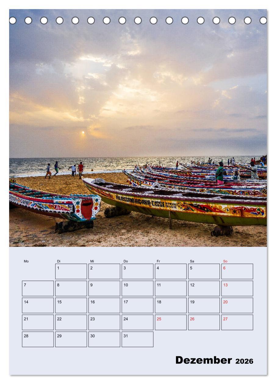 Beispielinhalt (Bild) Lebendiges Westafrika - Mauretanien, Senegal, Guinea, Bissau (Tischkalender 2026 DIN A5 hoch), CALVENDO Monatskalender