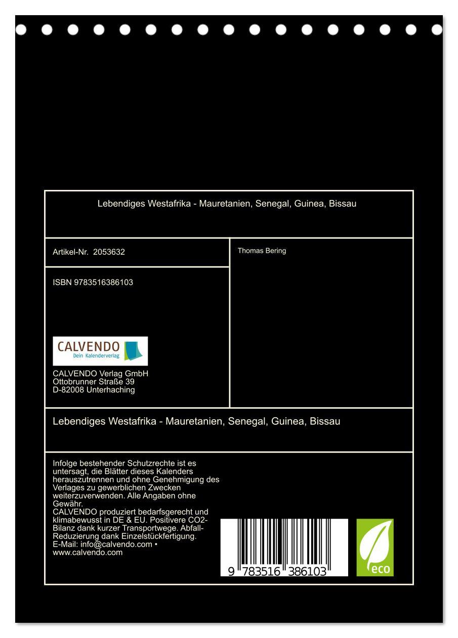 Beispielinhalt (Bild) Lebendiges Westafrika - Mauretanien, Senegal, Guinea, Bissau (Tischkalender 2026 DIN A5 hoch), CALVENDO Monatskalender