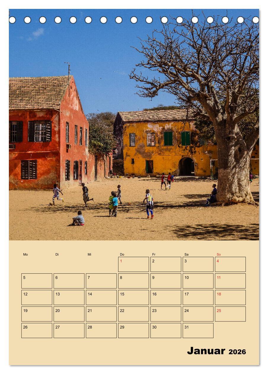 Beispielinhalt (Bild) Lebendiges Westafrika - Mauretanien, Senegal, Guinea, Bissau (Tischkalender 2026 DIN A5 hoch), CALVENDO Monatskalender