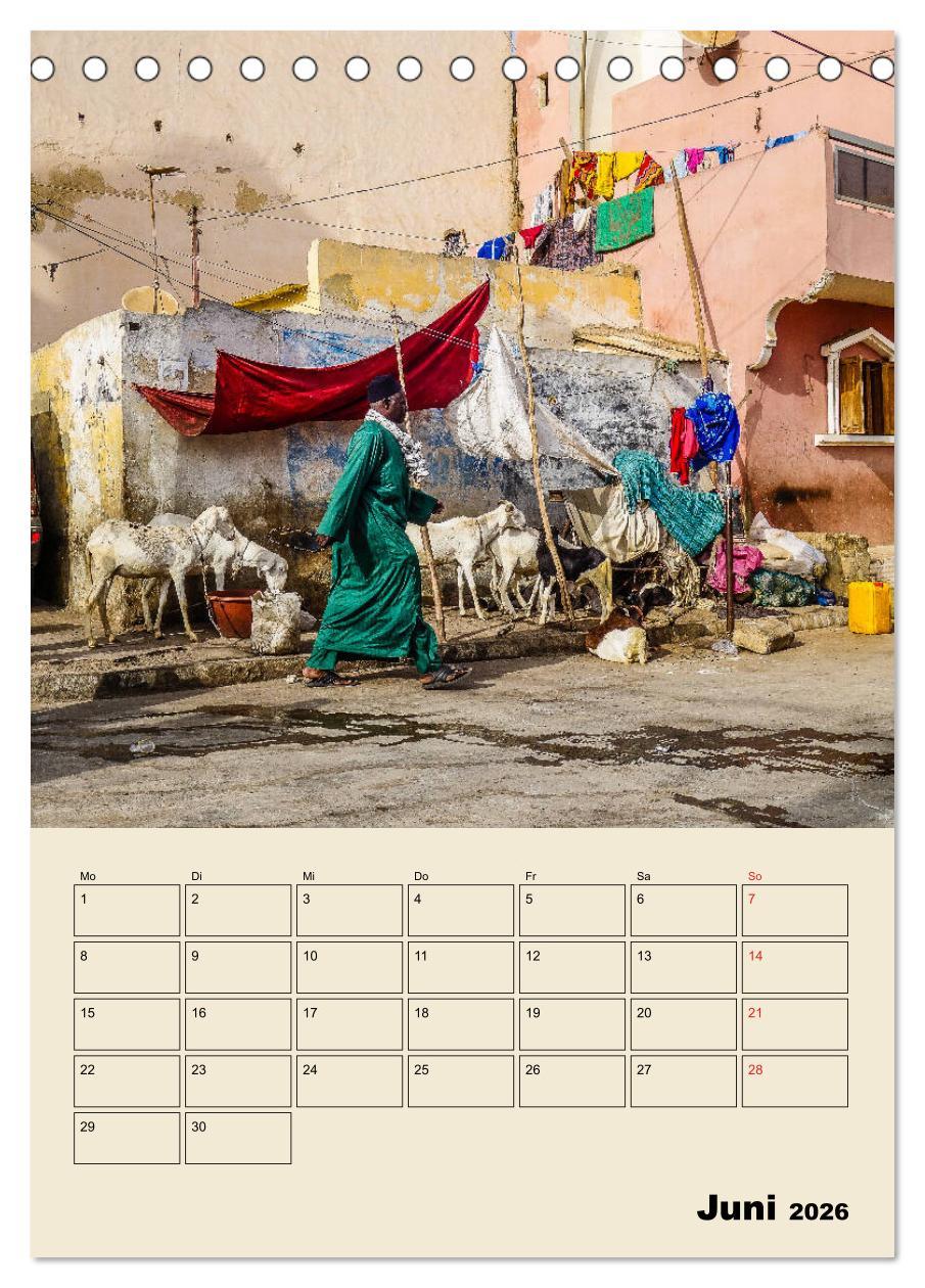 Beispielinhalt (Bild) Lebendiges Westafrika - Mauretanien, Senegal, Guinea, Bissau (Tischkalender 2026 DIN A5 hoch), CALVENDO Monatskalender