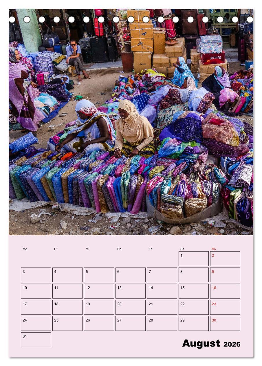 Beispielinhalt (Bild) Lebendiges Westafrika - Mauretanien, Senegal, Guinea, Bissau (Tischkalender 2026 DIN A5 hoch), CALVENDO Monatskalender