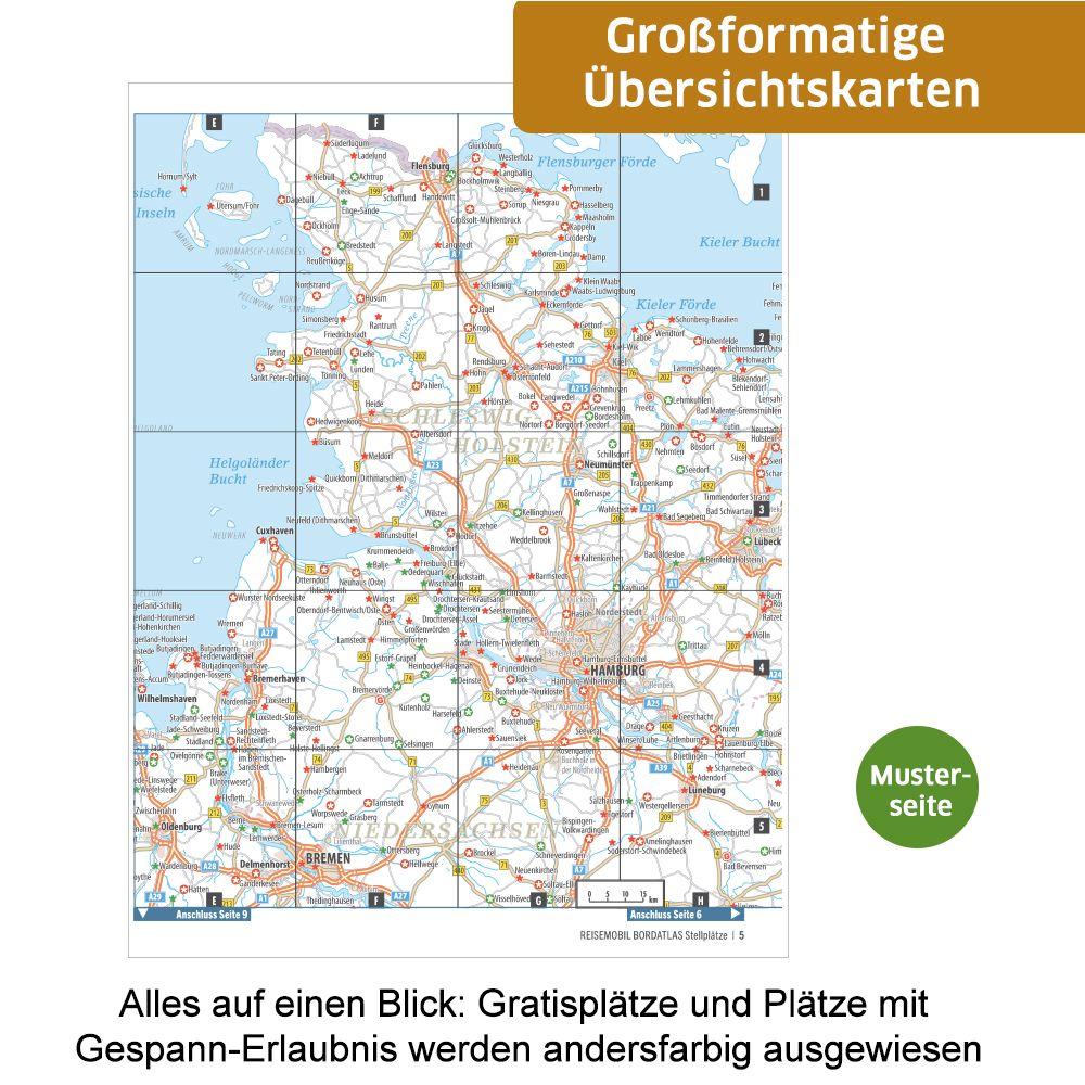 Beispielinhalt (Bild) Bordatlas Stellplatzführer 2026