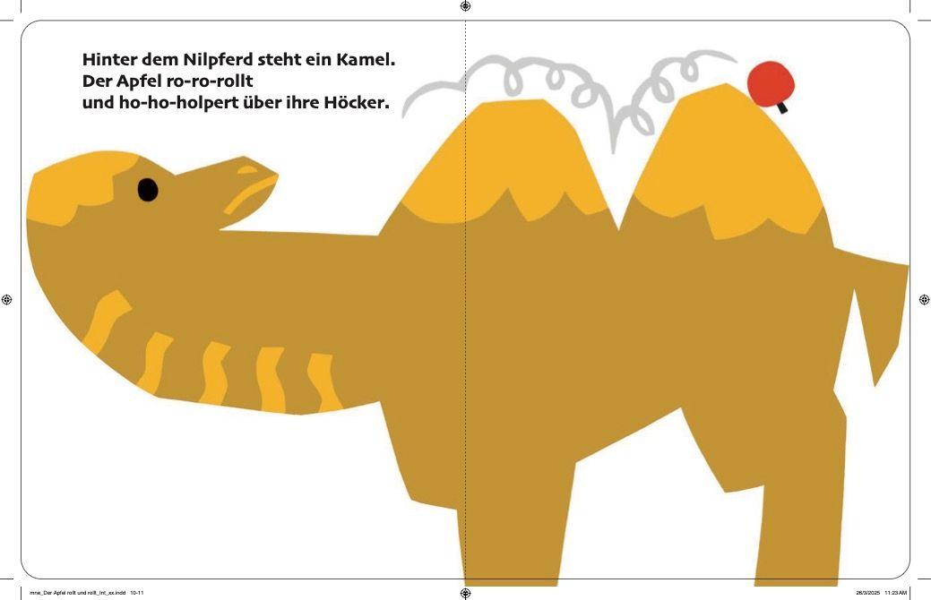 Beispielinhalt (Bild) Der Apfel rollt und rollt