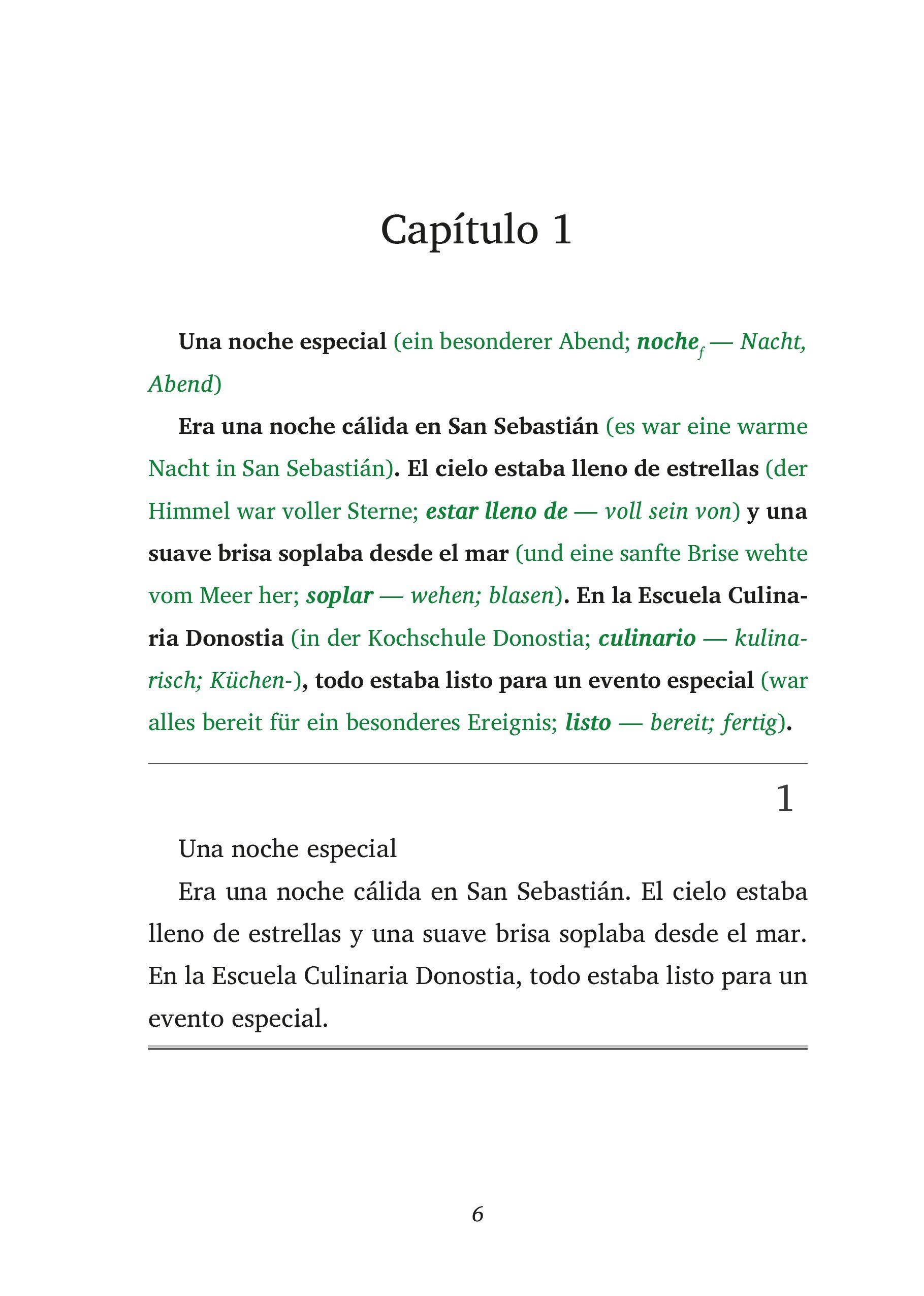 Beispielinhalt (Bild) El Enigma del Fuego Azul - Spanische Krimi-Lektüre A1-A2 (+ Audio-CD)