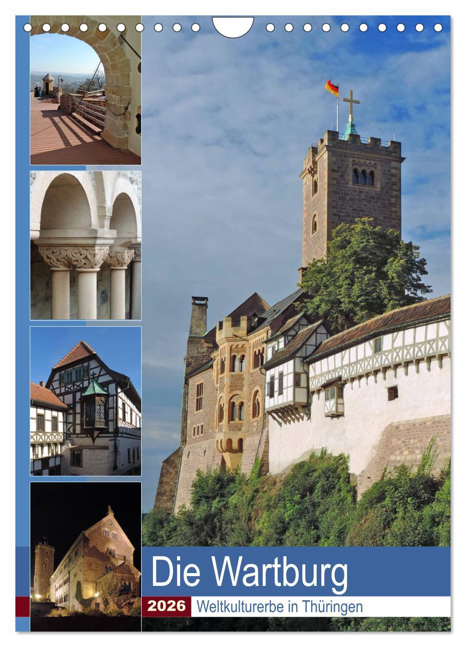 Vorderes Coverbild Die Wartburg - Weltkulturerbe in Thüringen (Wandkalender 2026 DIN A4 hoch), CALVENDO Monatskalender