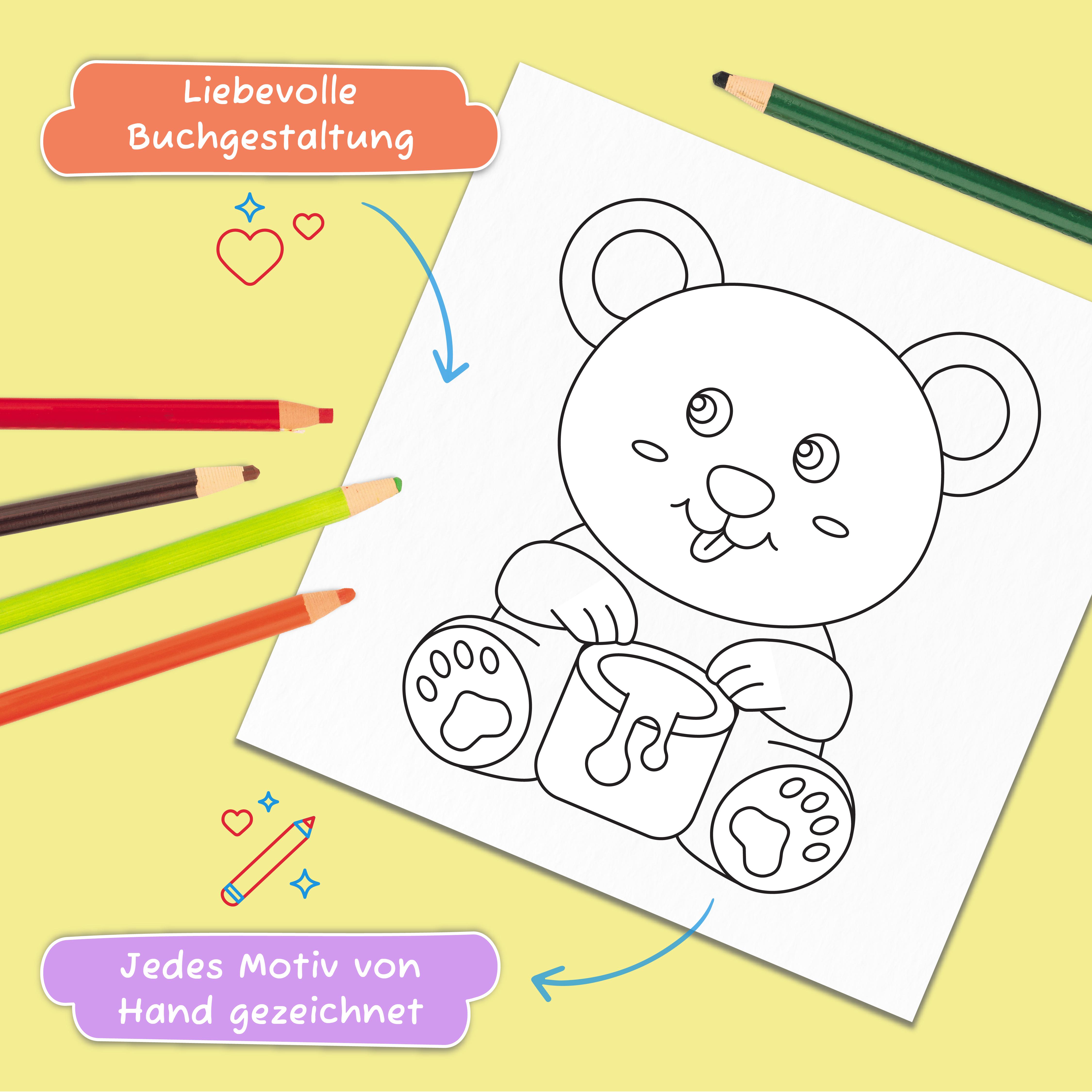 Beispielinhalt (Bild) Malbuch ab 1 Jahr: Mein 1. liebstes Malbuch