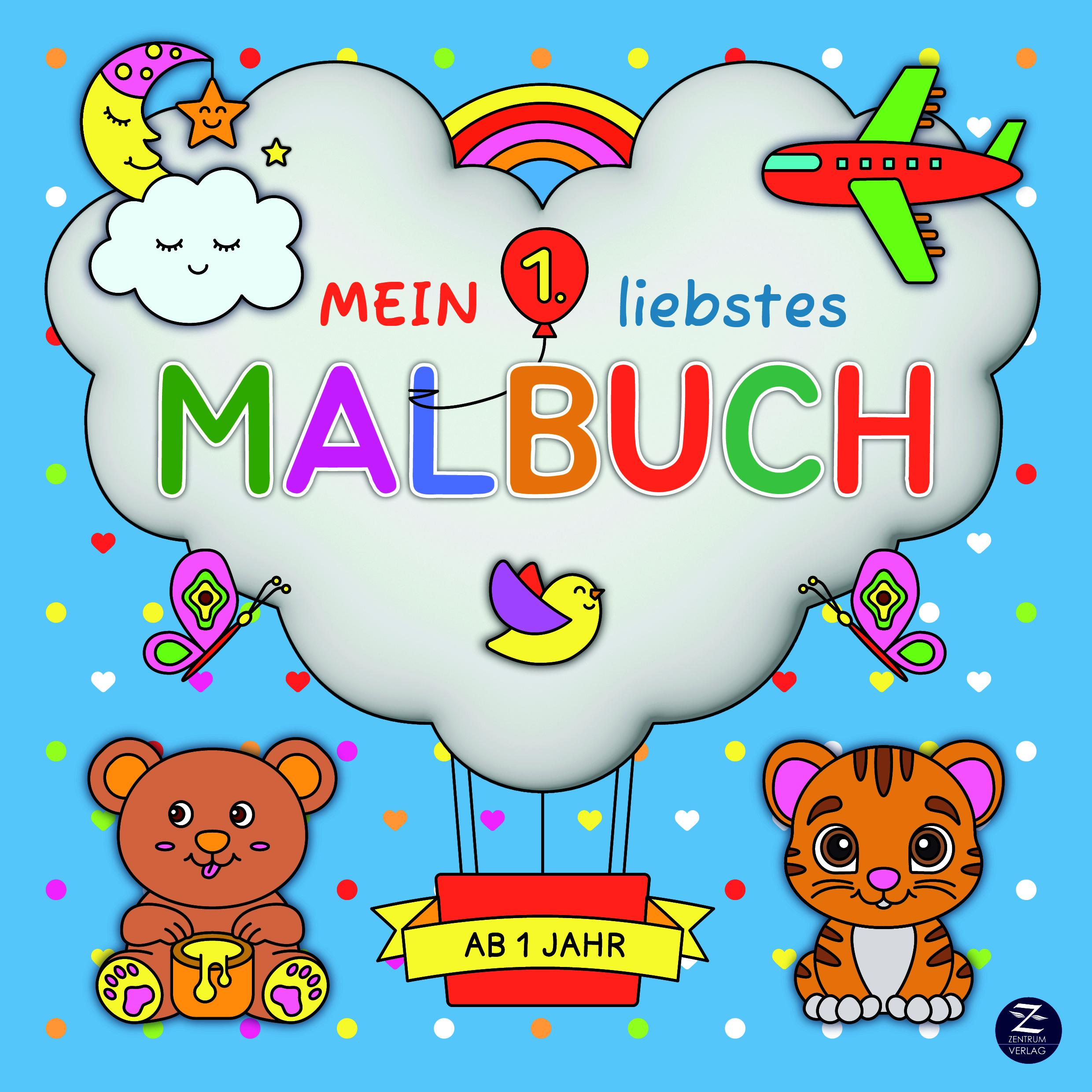 Vorderes Coverbild Malbuch ab 1 Jahr: Mein 1. liebstes Malbuch