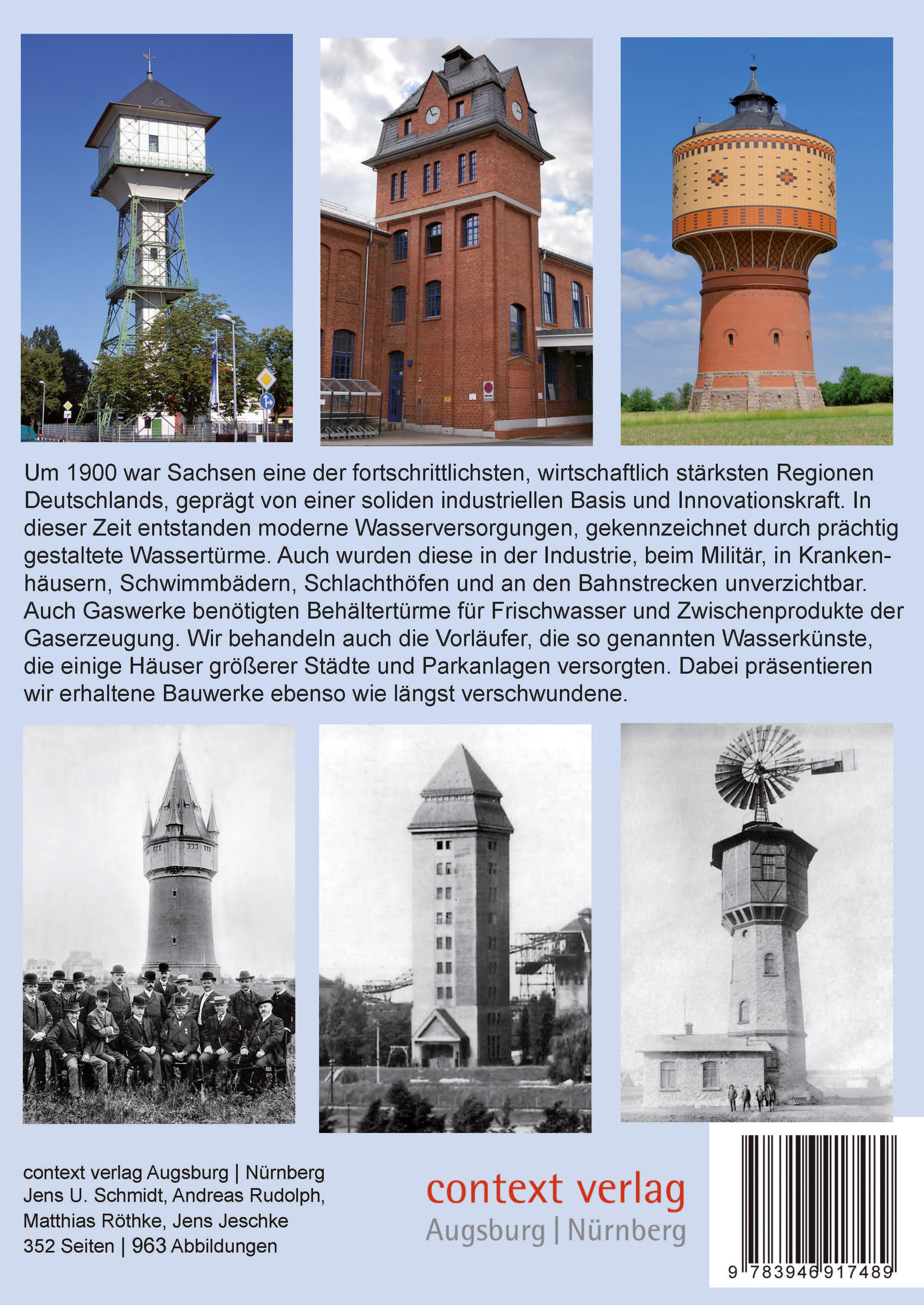 Rückseitencover Wassertürme in Sachsen