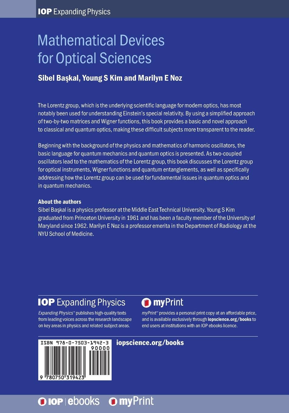 Rückseitencover Mathematical Devices for Optical Sciences