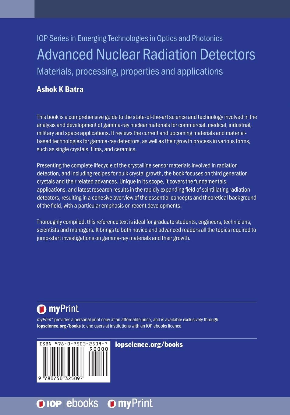 Rückseitencover Advanced Nuclear Radiation Detectors