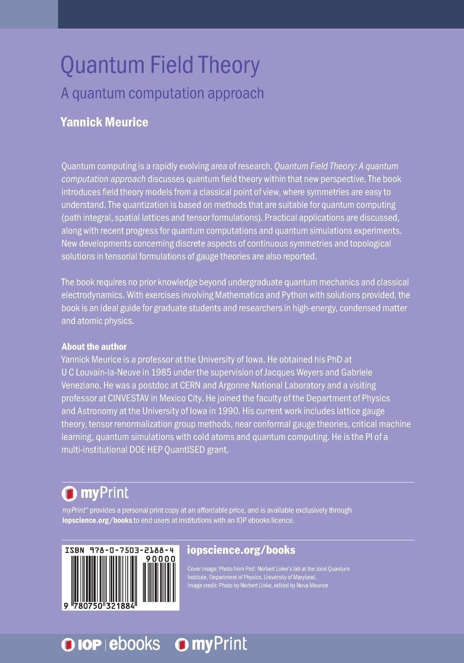 Rückseitencover Quantum Field Theory