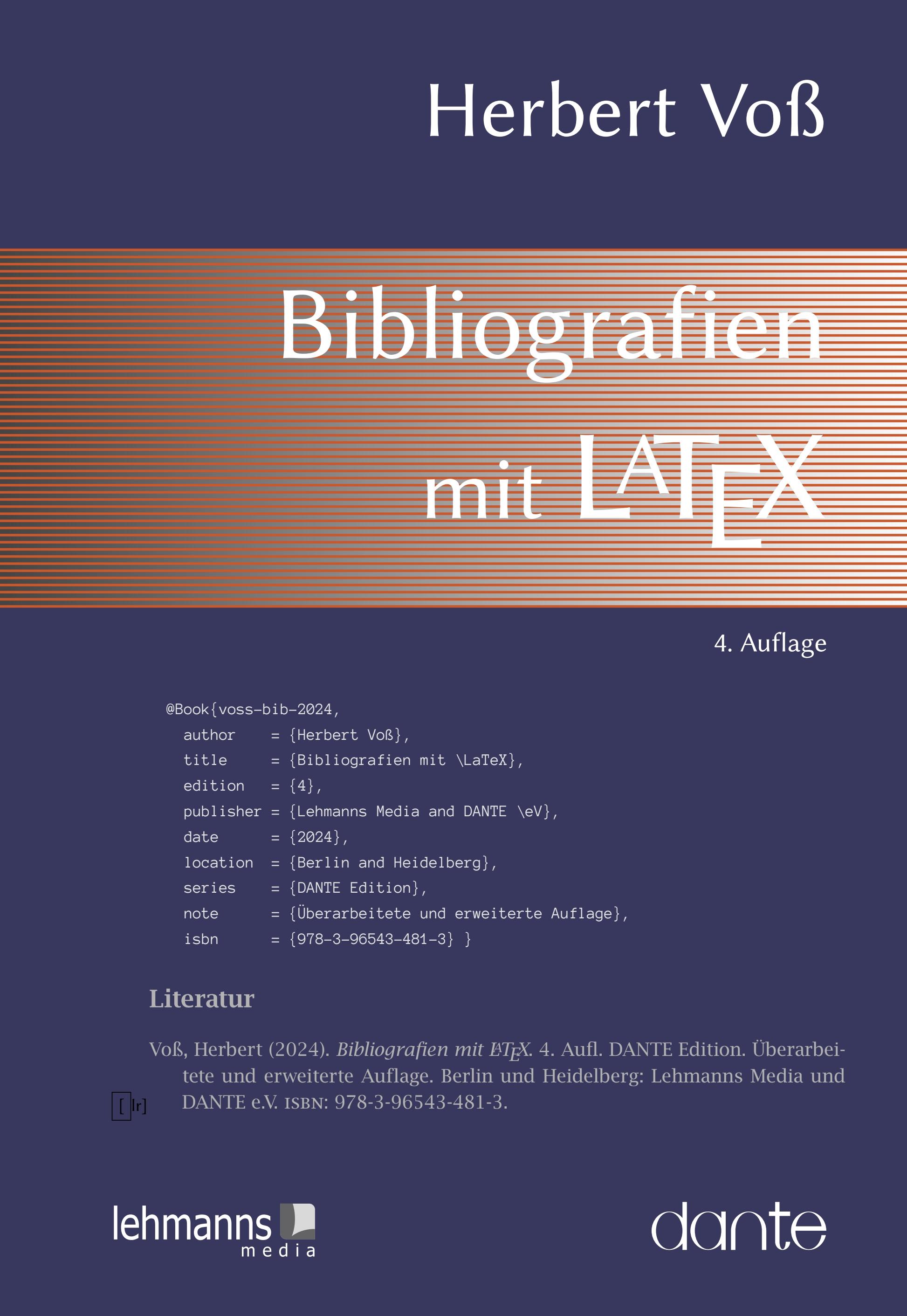 Vorderes Coverbild Bibliografien mit LaTeX
